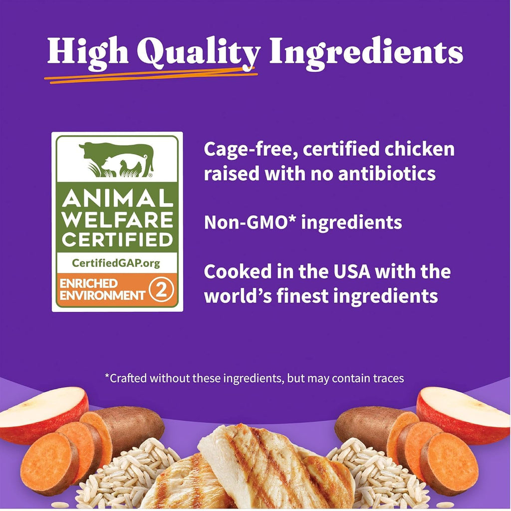 Dry Dog Food, Cage-Free Chicken & Brown Rice Recipe, 21 lb Q360962