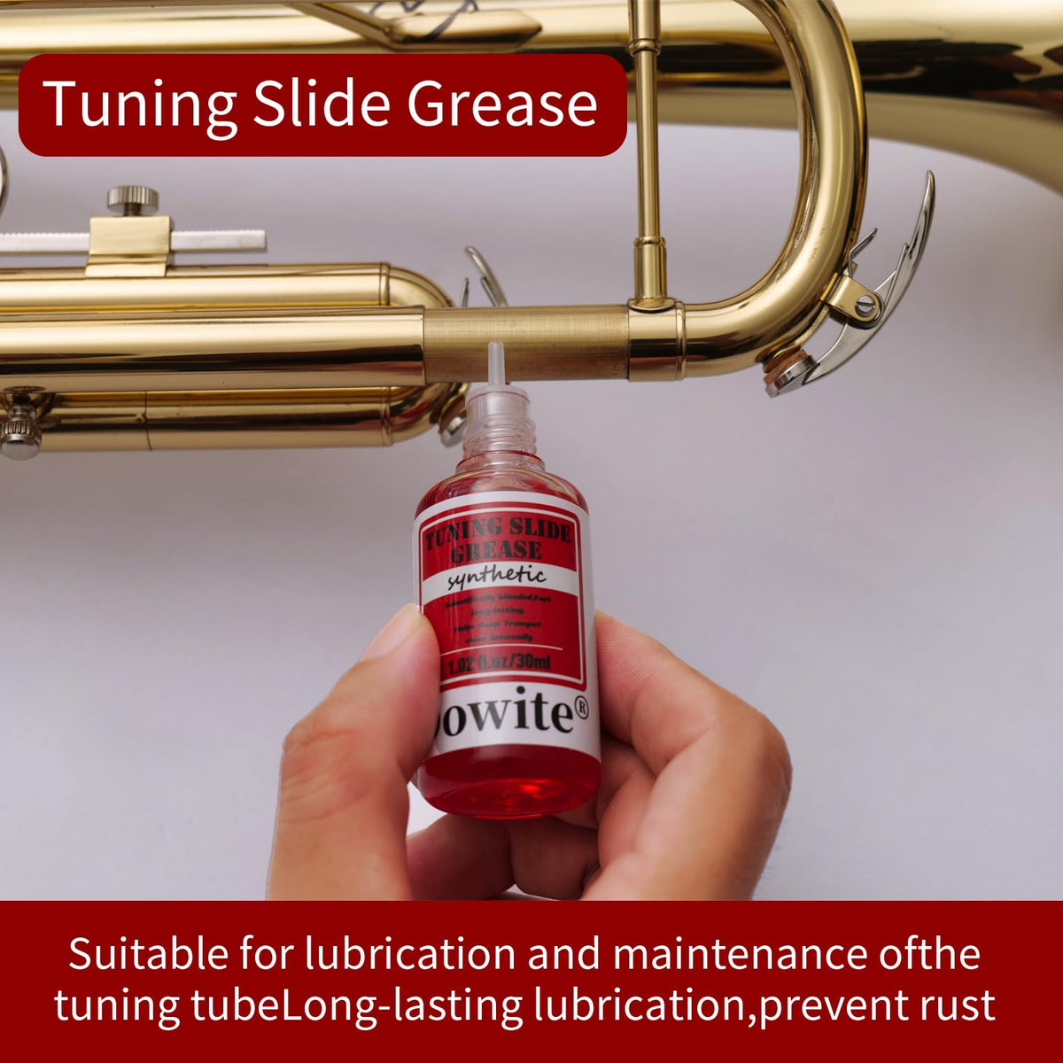 Trumpet Cleaning Kit 6-Piece Valve Oil Slide Grease Mouthpiece Brushes Cloth S8486