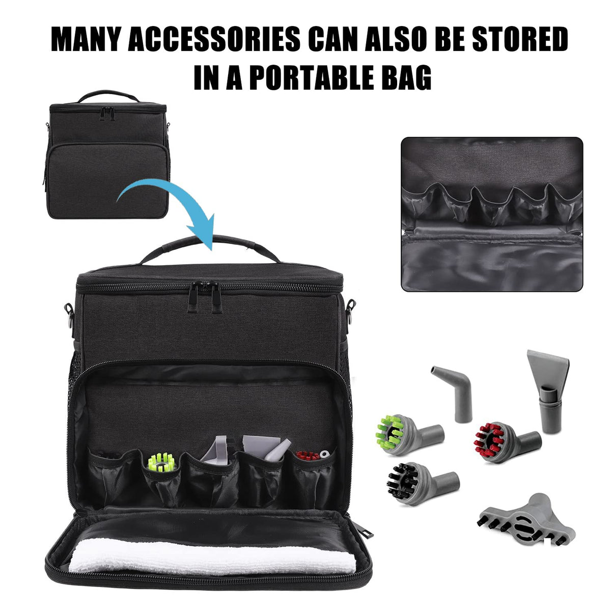 Compatible with Bissell SteamShot Hard Surface Steam Cleaner Carry Bag J684322