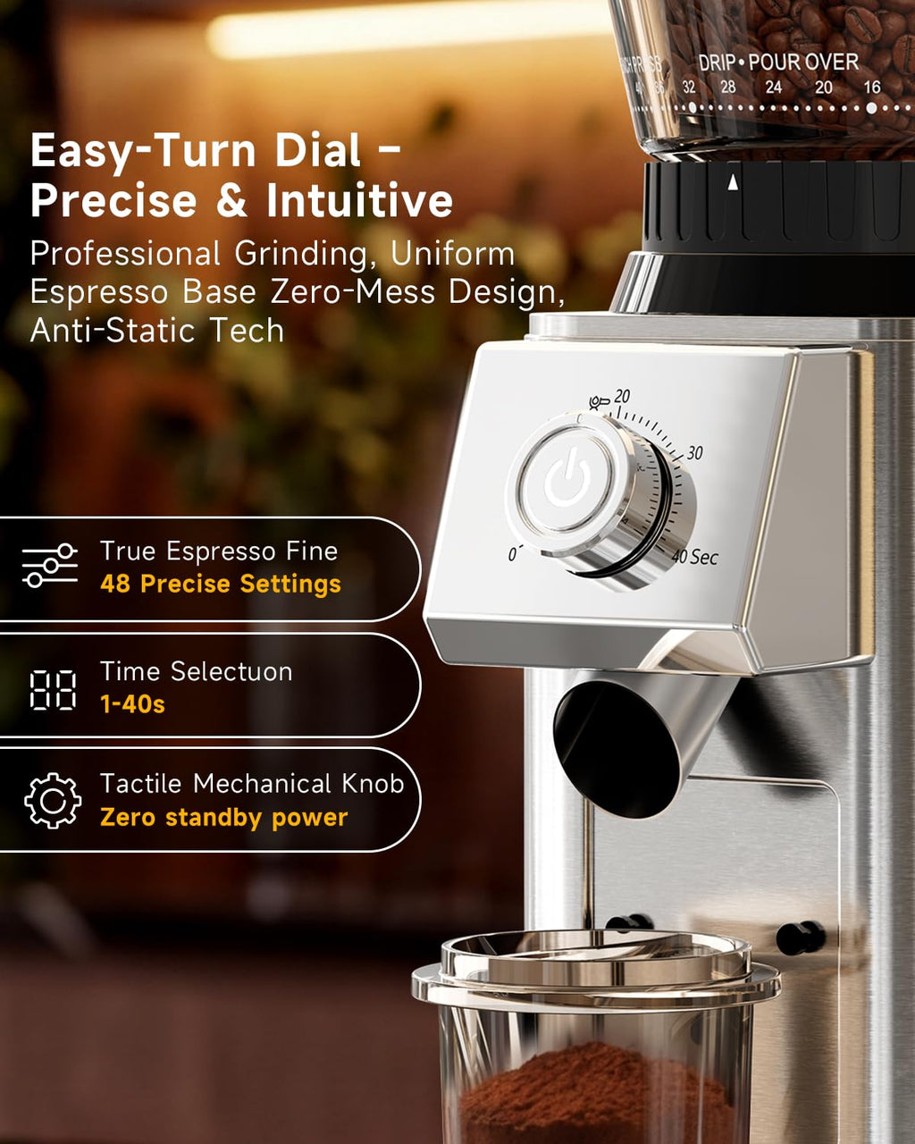 Conical Burr Espresso Grinder A748