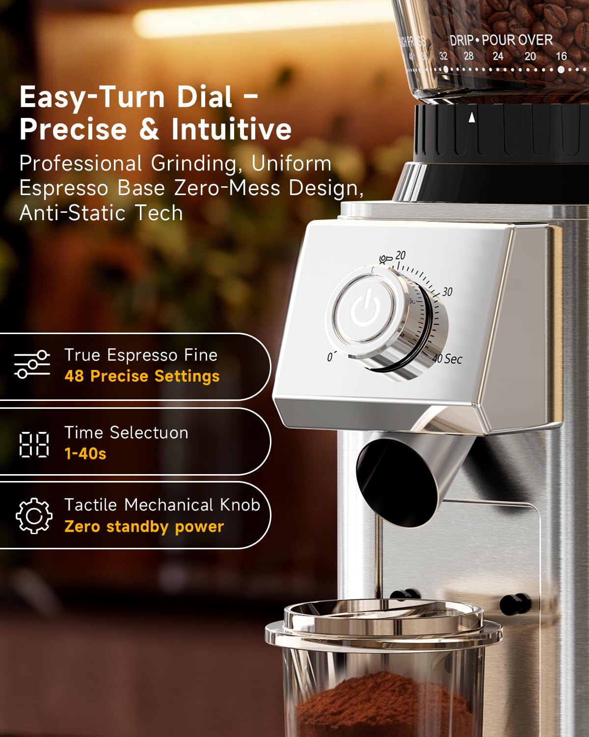 Conical Burr Espresso Grinder A748