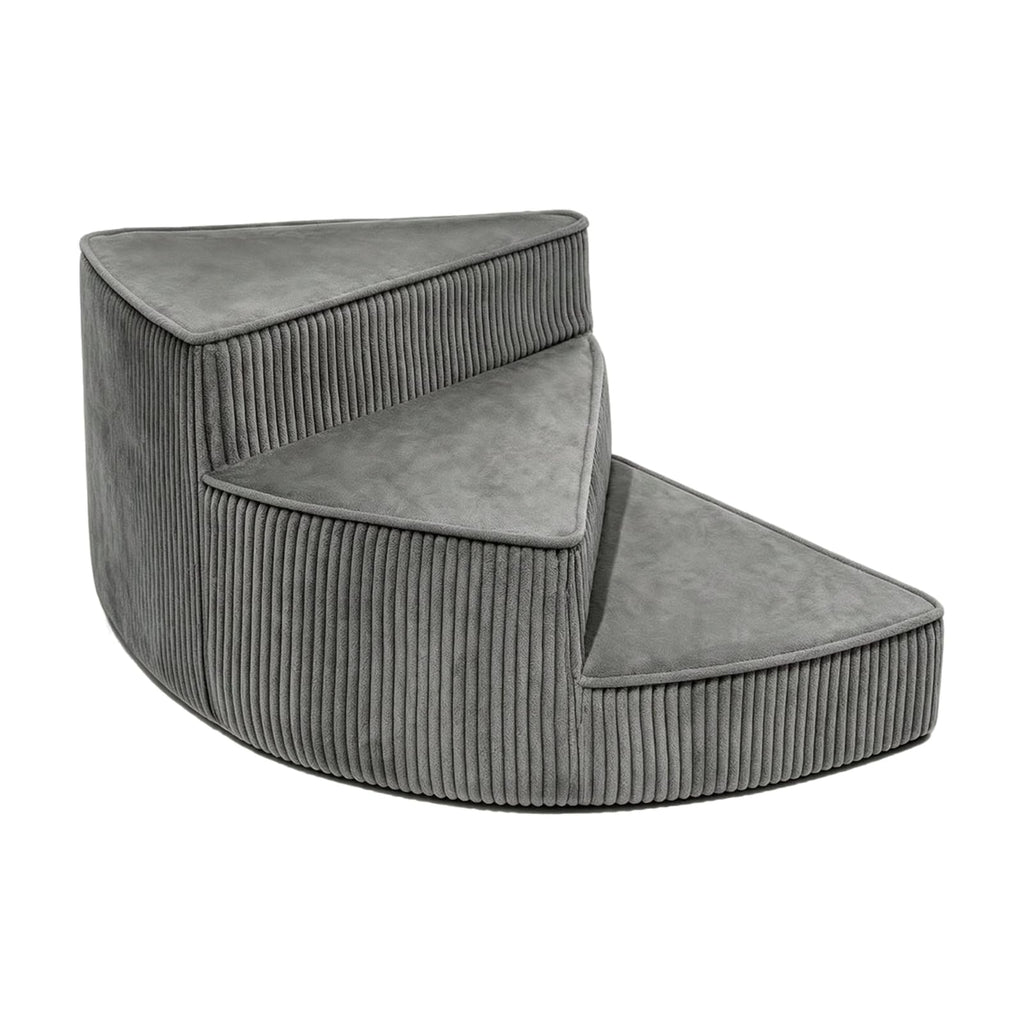 Portable Folding Pet Steps Ramp with Non Slip Base Dark Gray Y6994
