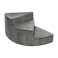 Portable Folding Pet Steps Ramp with Non Slip Base Dark Gray Y6994