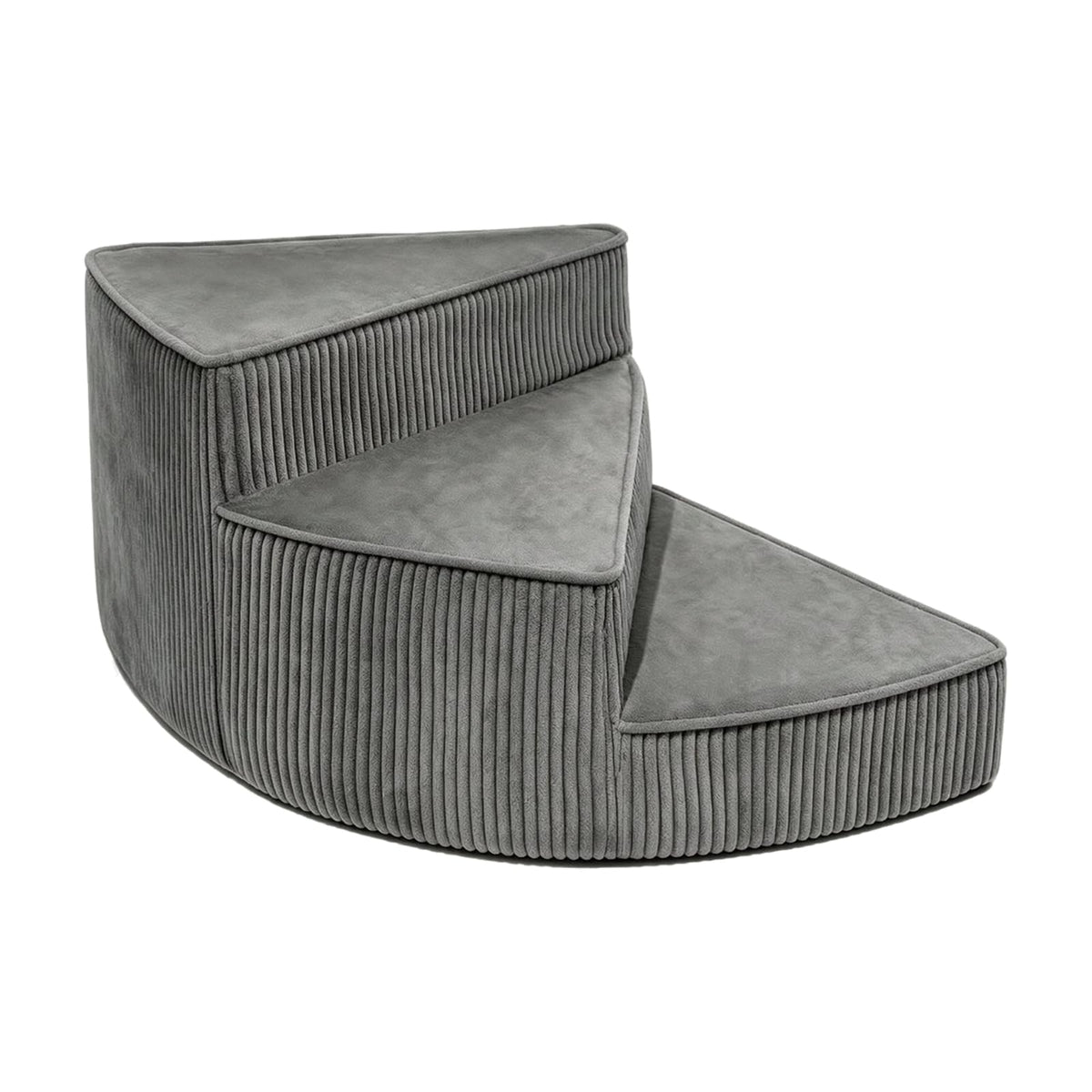 Portable Folding Pet Steps Ramp with Non Slip Base Dark Gray Y6994