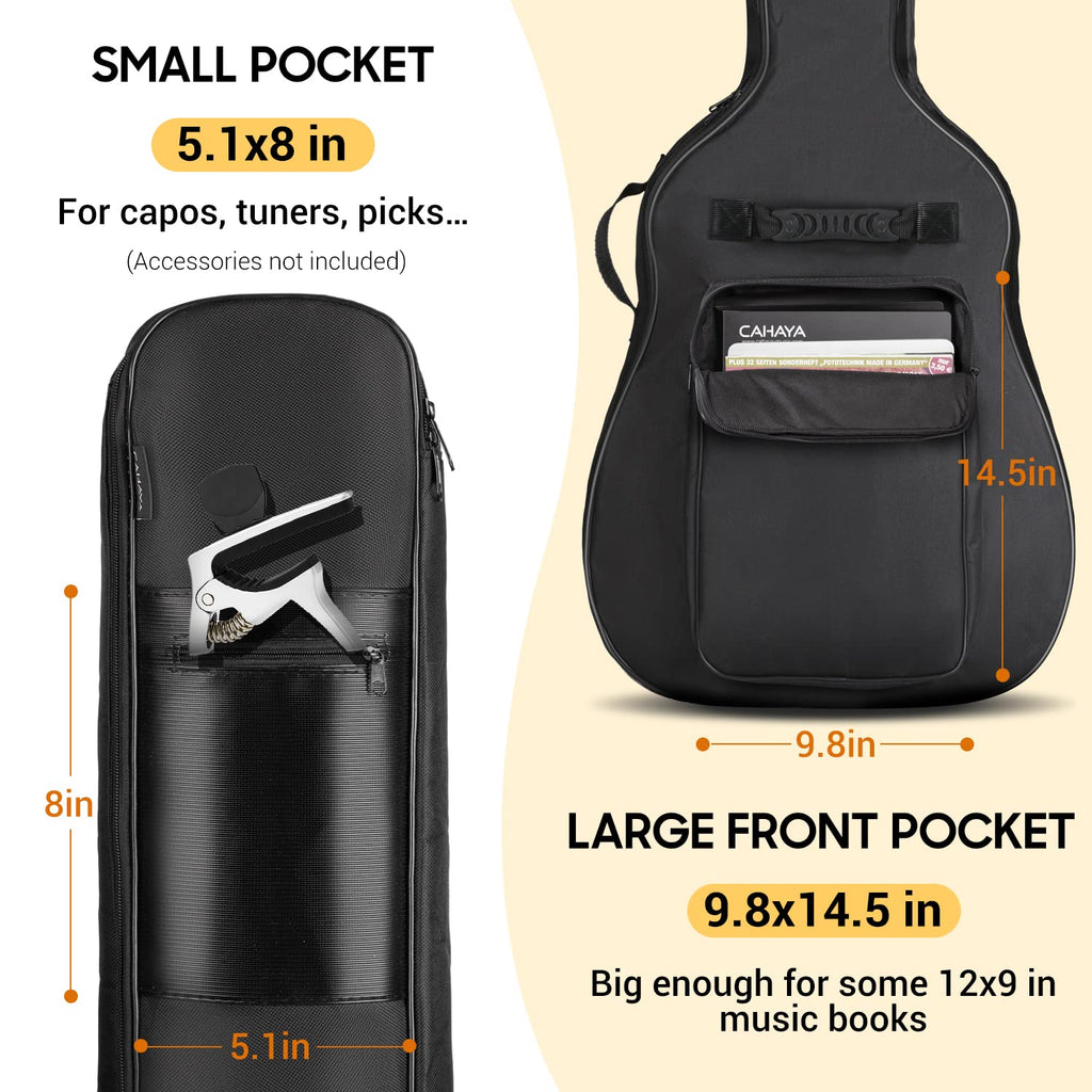 41 In 0.35 In Thick Padding Soft Guitar Bag Black Y793383