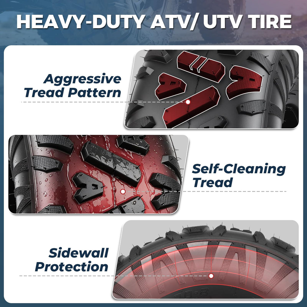 19x7-8 4-Ply All Terrain ATV/UTV Tires Set of 2 M827307