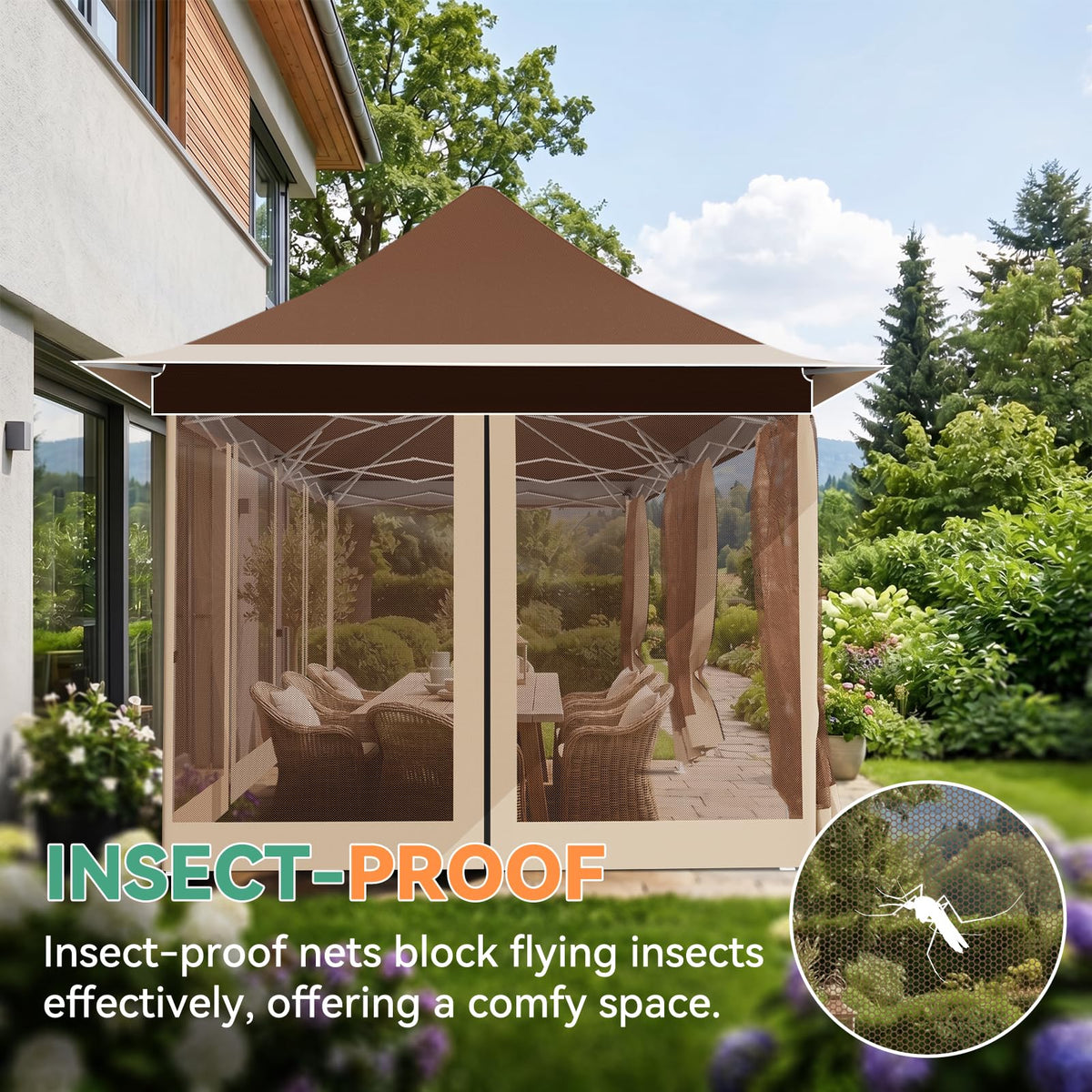 12x20 Pop Up Gazebo with Mosquito Netting B85014