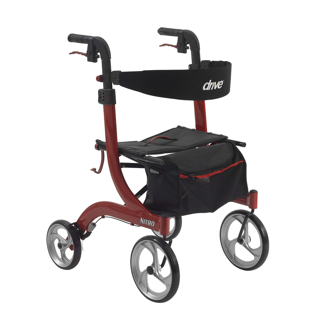 Red Rollator Rolling Walker G148254