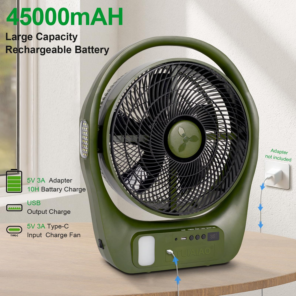 45000mAh Battery Operated Camping Fan Q3379