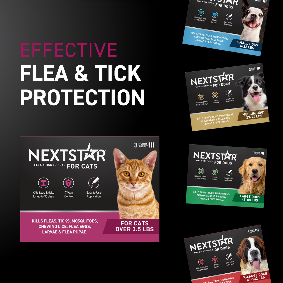 Flea & Tick Topical Cats 3-Month S344165