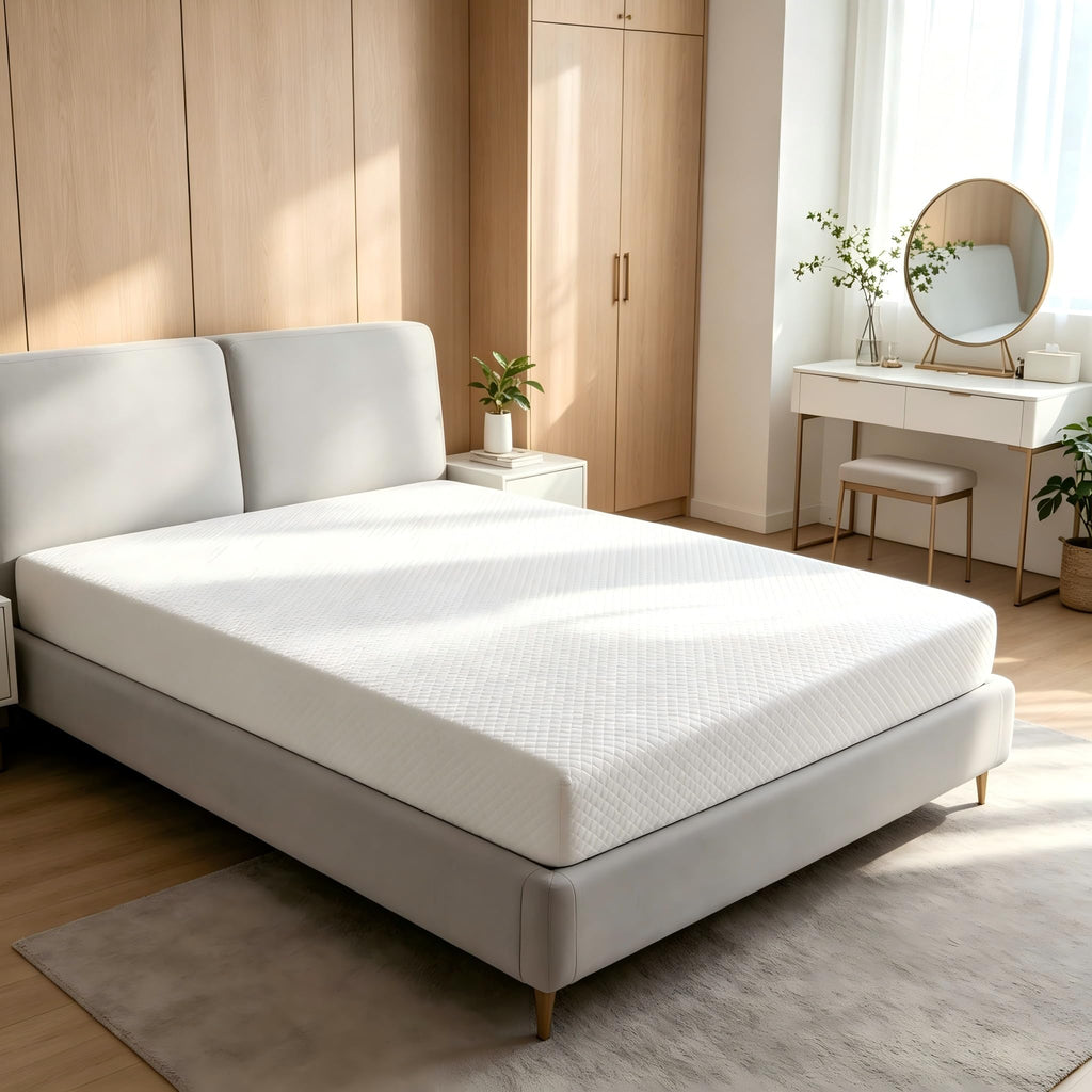 5 Inch Twin Size White Gel Memory Foam I524