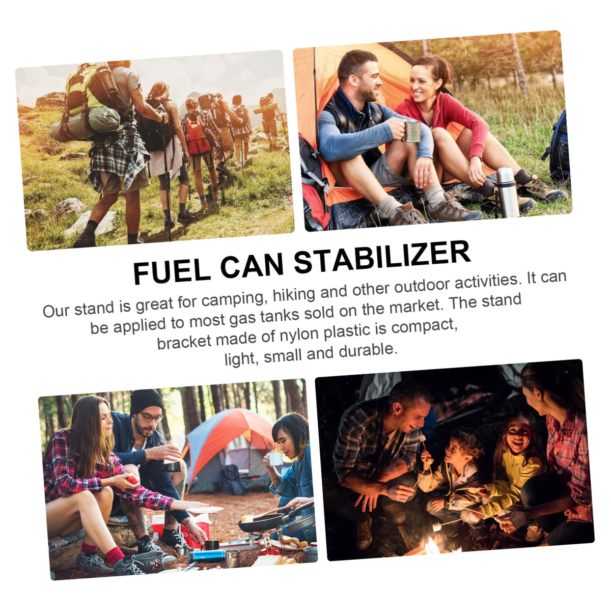 Folding Fuel Can Stabilizer Stand for Camping Stoves A498