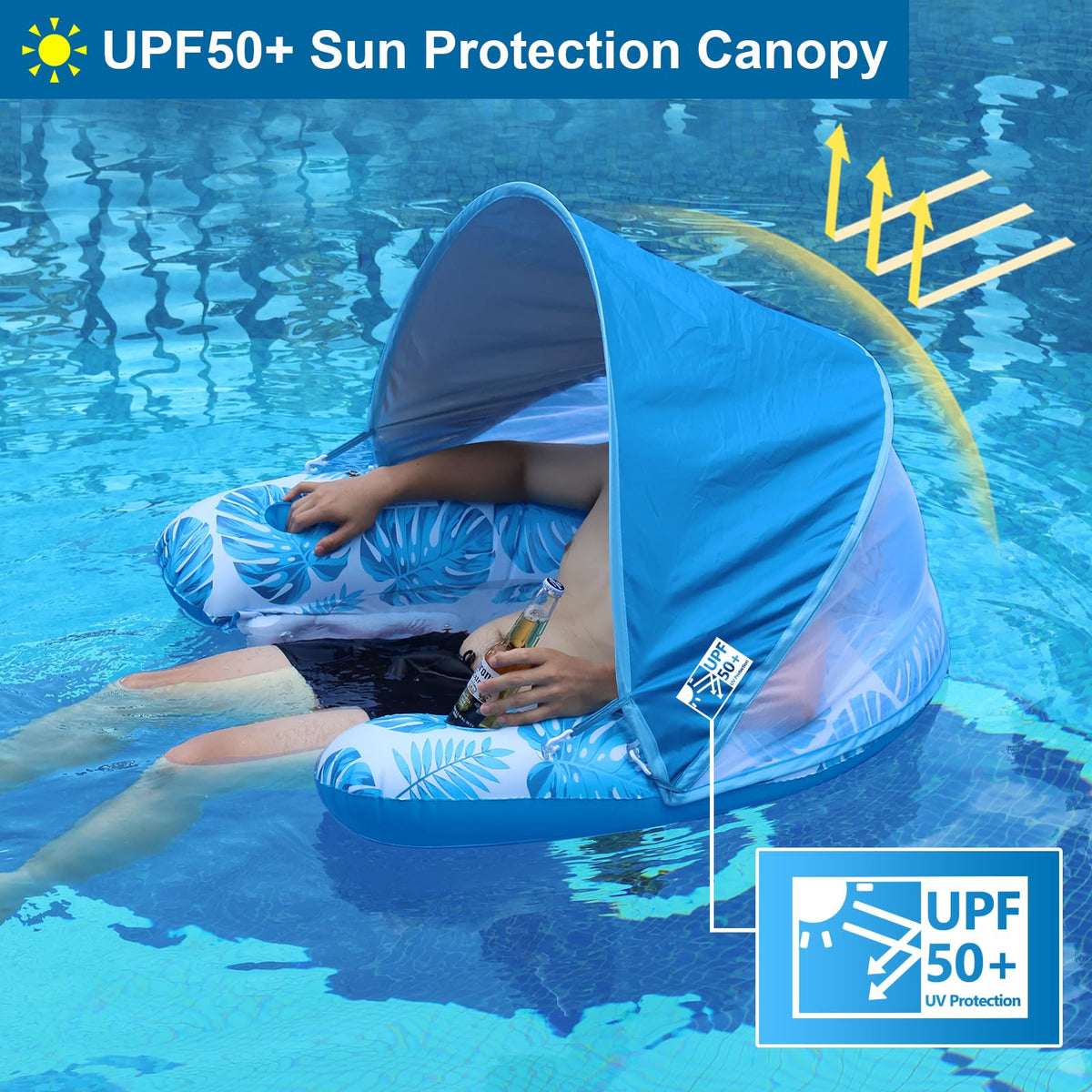 XL Pool Float with Canopy and Cup Holder X661