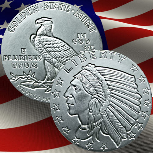 1 Troy Oz .999 Fine Silver Round Y825