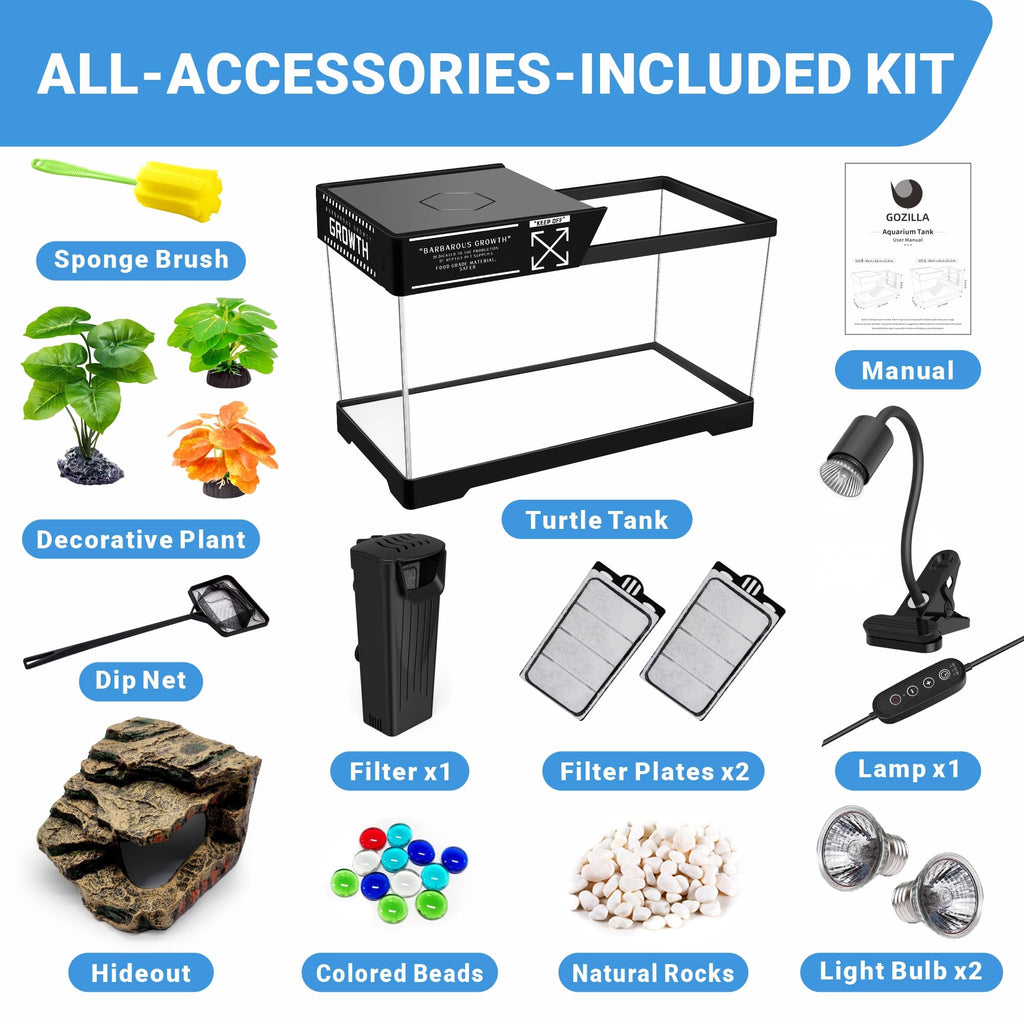 Turtle Tank Kit with Lamp & Filter I24833
