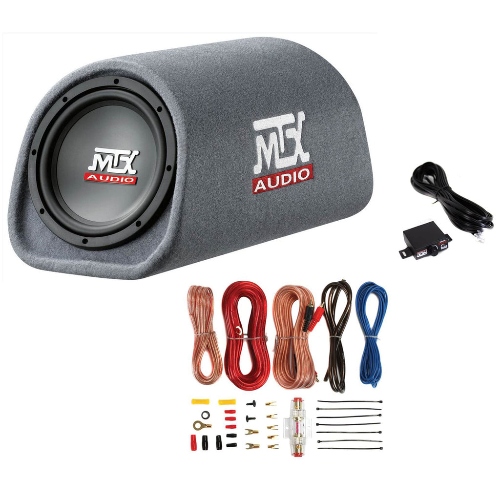 8" Amplified Vented Tube Box Subwoofer & Wiring Kit R732