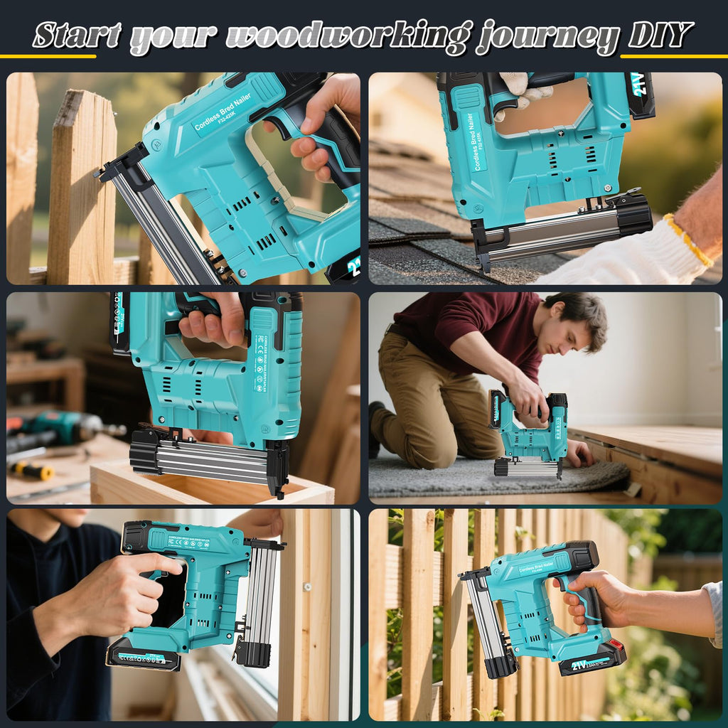 Cordless 2-in-1 21V Electric Nail Gun with Battery K2986