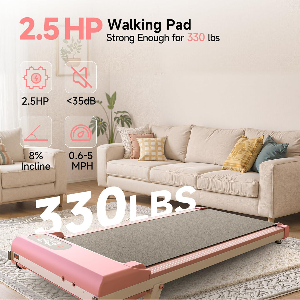 Incline Walking Pad with 8% Incline & 2.5HP J393