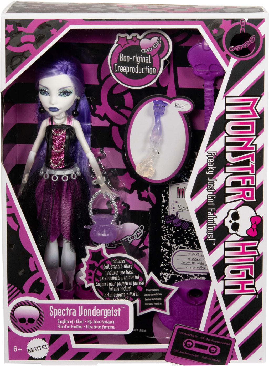 Monster High Doll with Doll Stand, Diary & Pet Ferret V514114