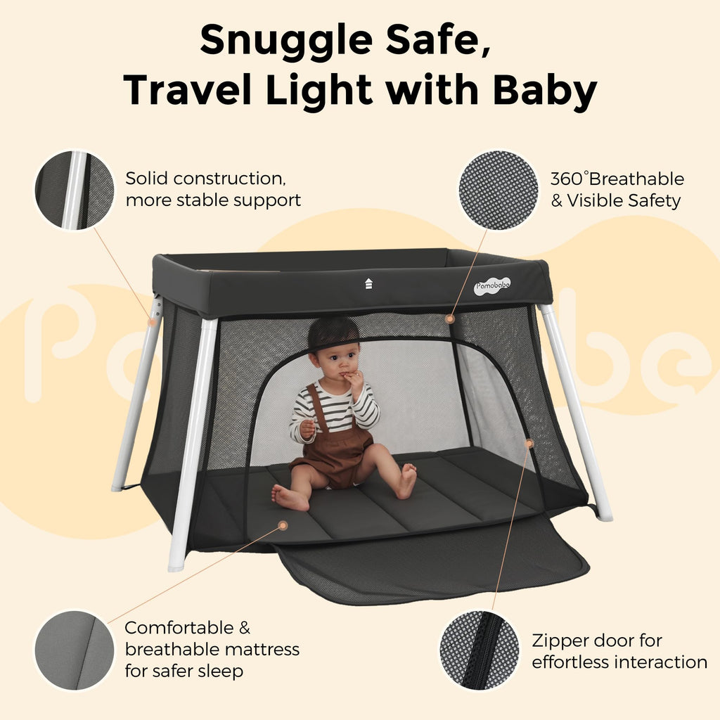 Foldable Portable Playpen with Mattress Y640442