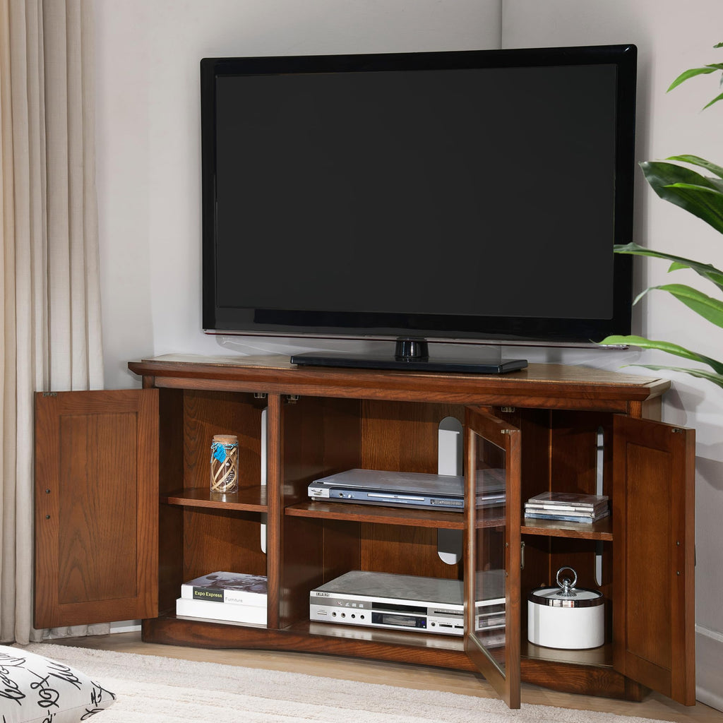Mission Oak Corner TV Stand E101
