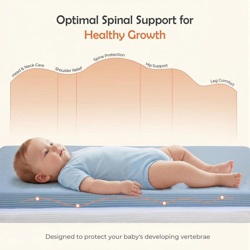 2-Sided Mini Crib Mattress 38"x24"x4" C109426