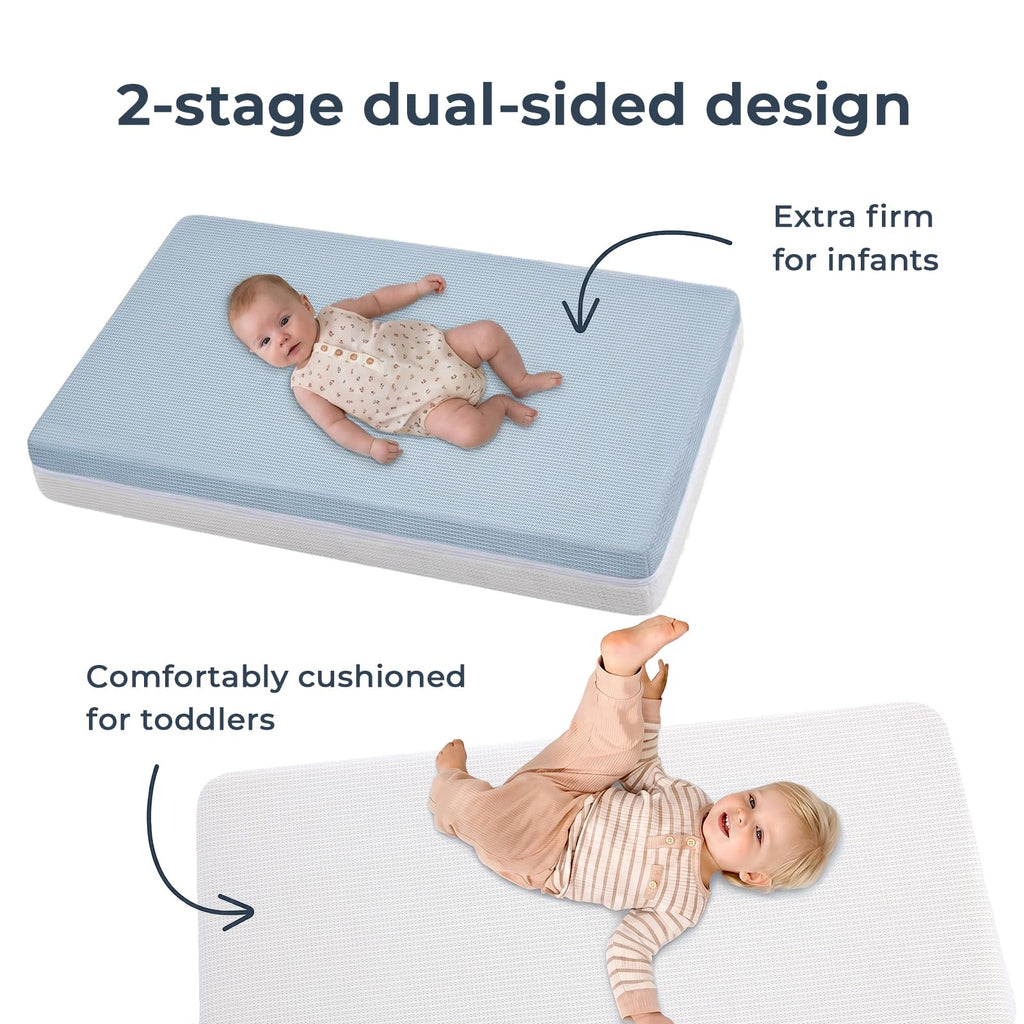 2-Sided Mini Crib Mattress 38"x24"x4" C109426