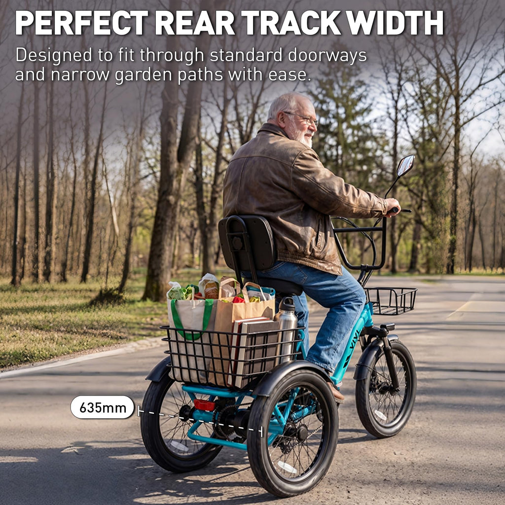Folding Electric Tricycle 1000W 48V 18" Tire D17126