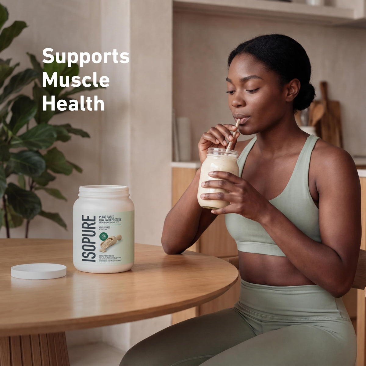 Plant-Based Protein Powder 20g Pea and Rice Protein Unflavored 20 Servings R299