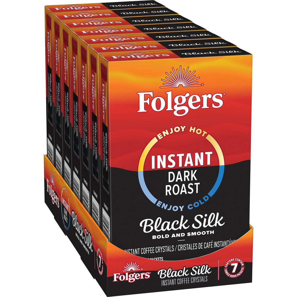 Black Silk Instant Coffee Packets 7 Count Pack of 12 P234