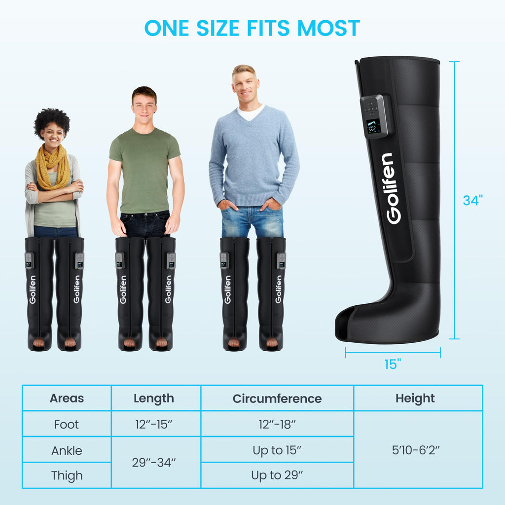 Cordless Leg Compression Massager with 5 Air Chambers U55714