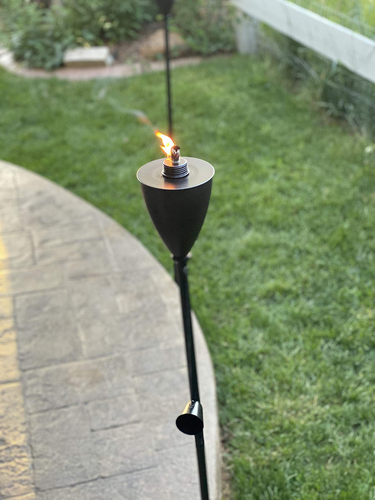 Outdoor Torches, Citronella Oil Compatible, Conical Bronze, 4 Pack C651405