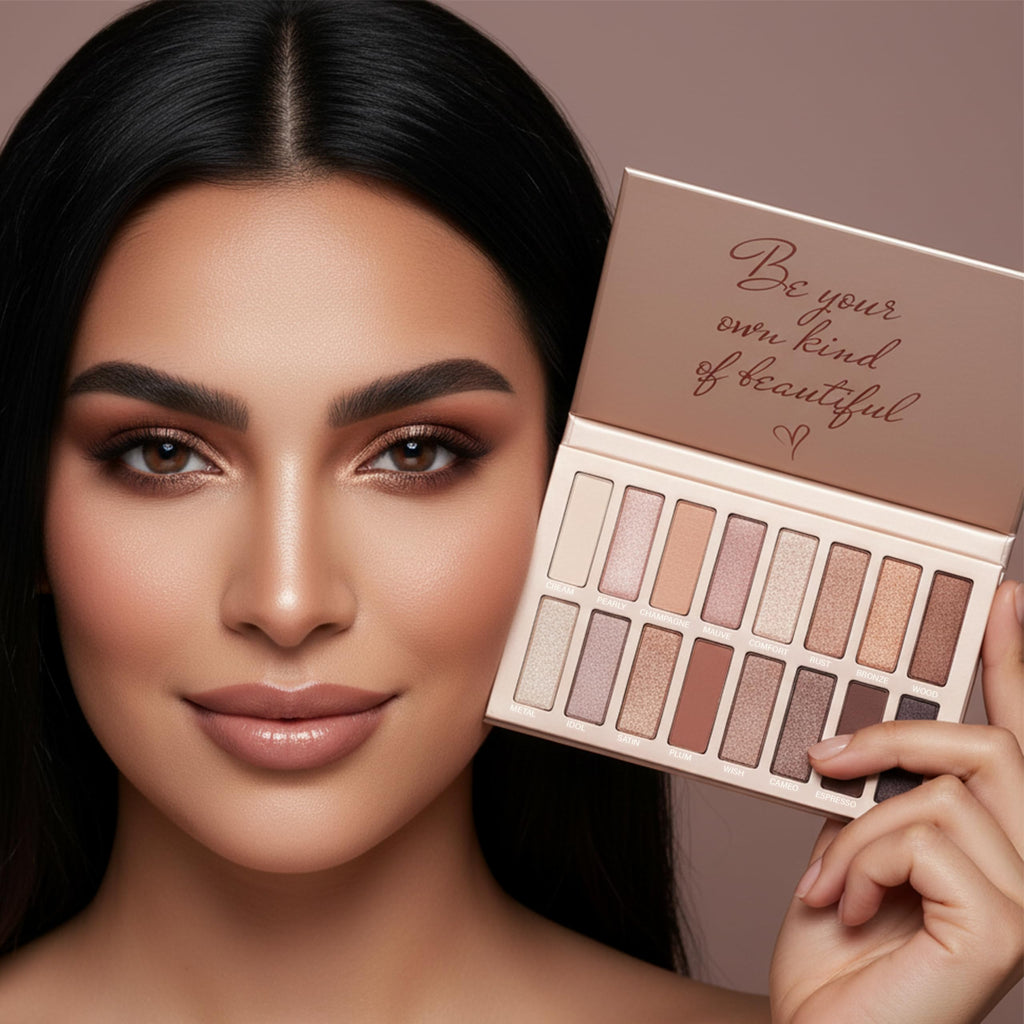 16 Soft Nude Shimmer & Matte Eyeshadow Palette U942950