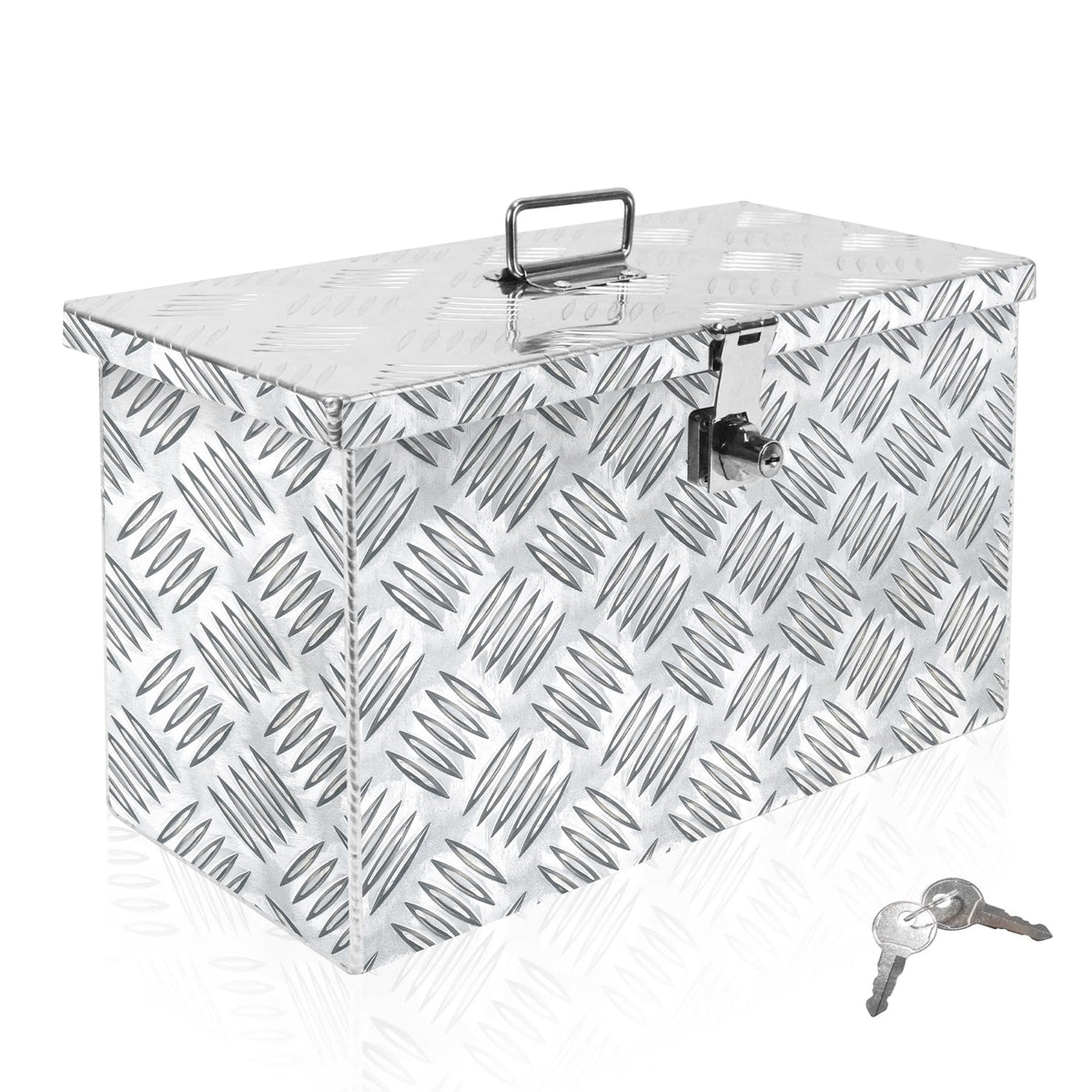 16 Inch Aluminum Waterproof Truck Bed Toolbox with Lock and Keys Y38529