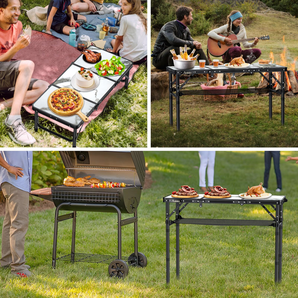 3ft Folding Camping Table, 3 Adjustable Height L5335
