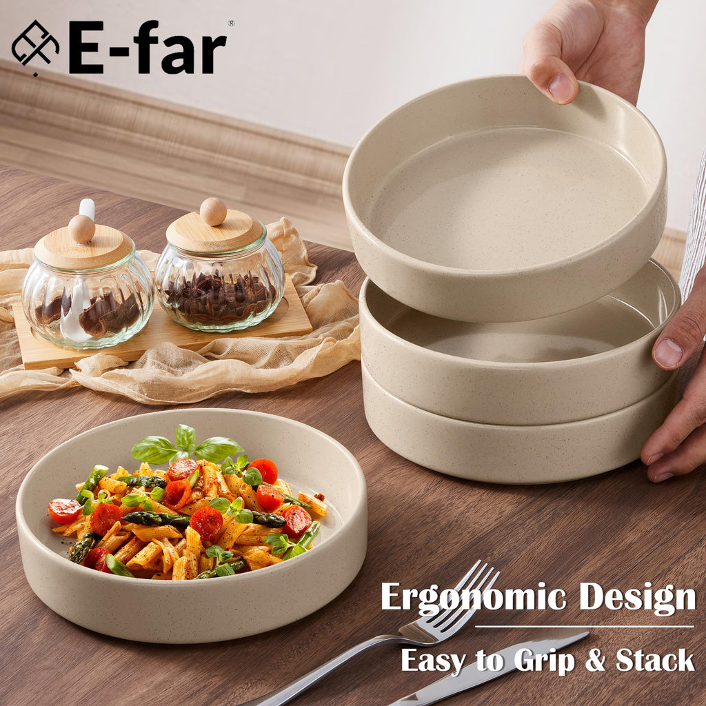 Stoneware Dinnerware Set with Pasta Bowls, Set of 4 R171402