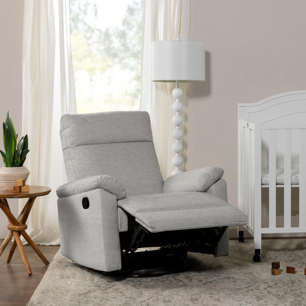 Frost Grey Recliner Glider with 360 Swivel W8821