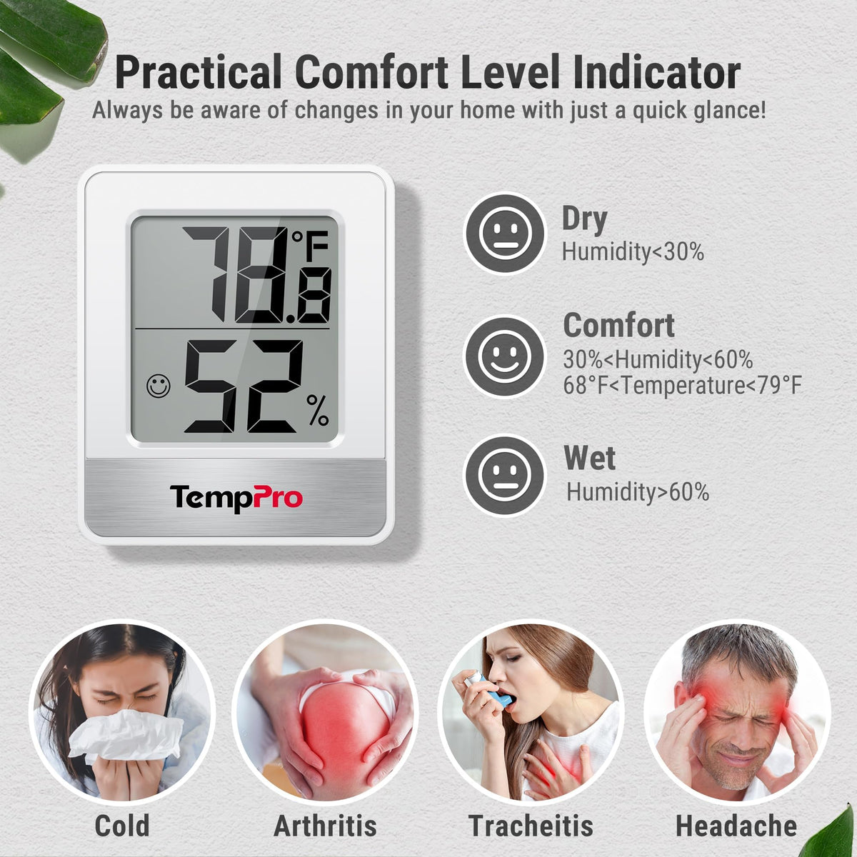 Digital Hygrometer Indoor Thermometer Q43223