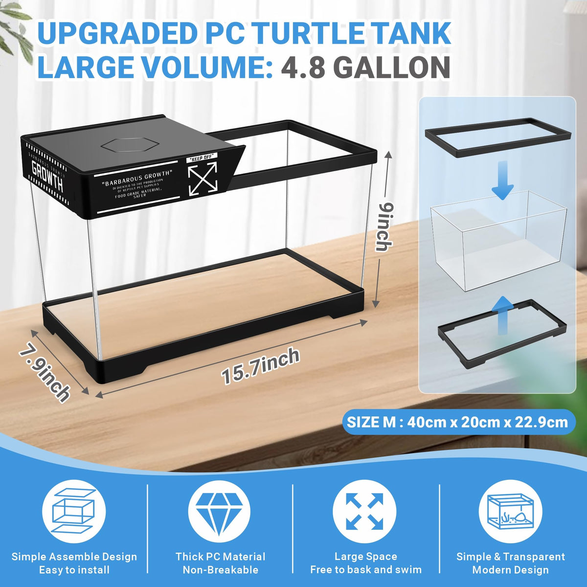 Turtle Tank Kit with Lamp & Filter I24833