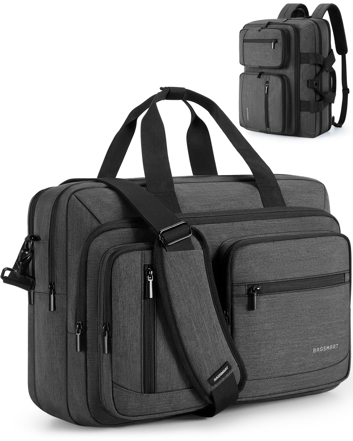 3 In 1 Laptop Bag 17.3 Inch Water-Repellent Black F770591