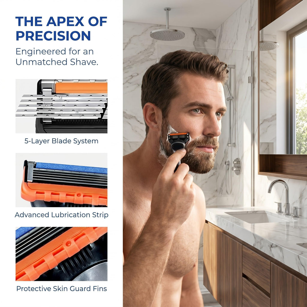 5 Layer Razor Blade Refills 12-Piece Set O354199