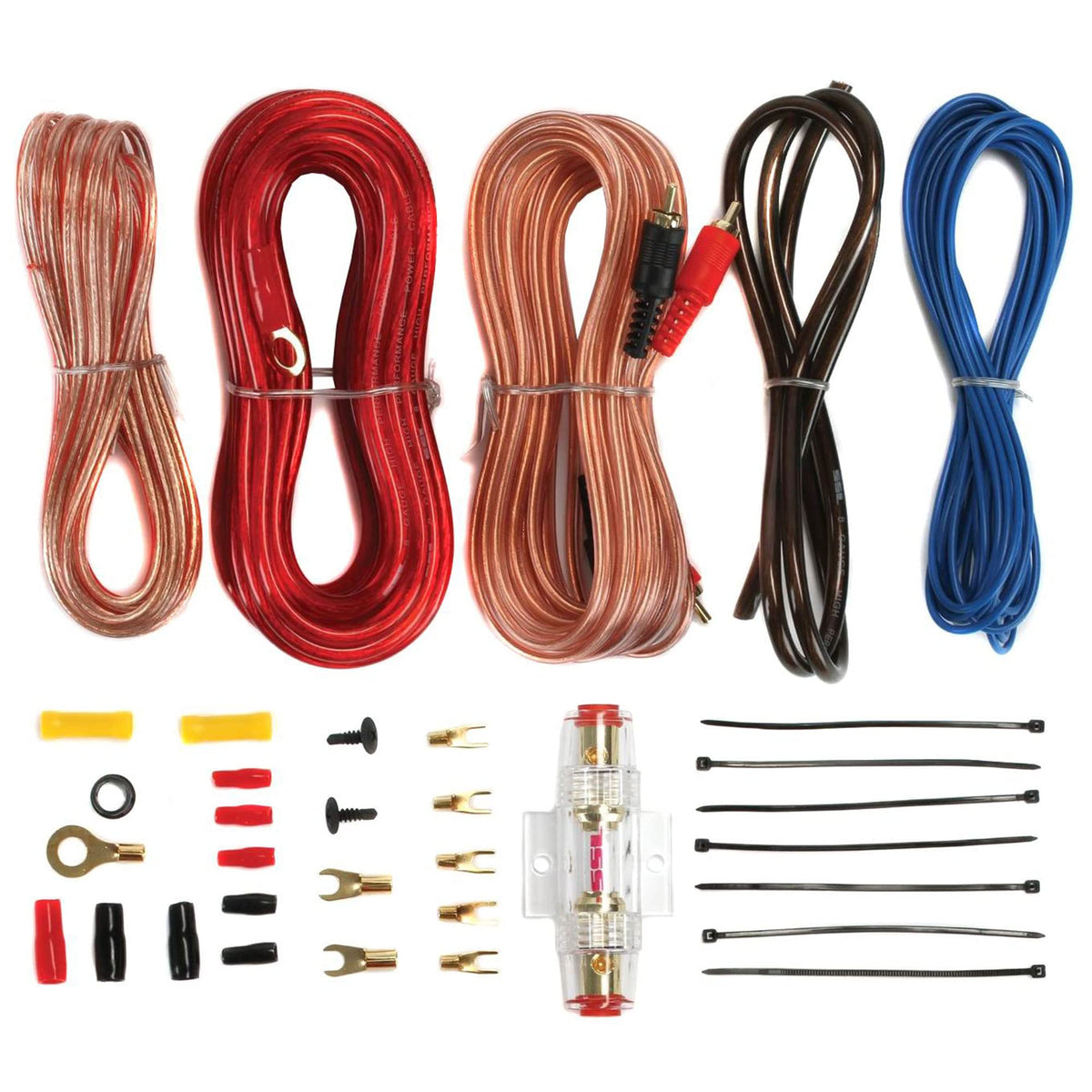 8" Amplified Vented Tube Box Subwoofer & Wiring Kit R732