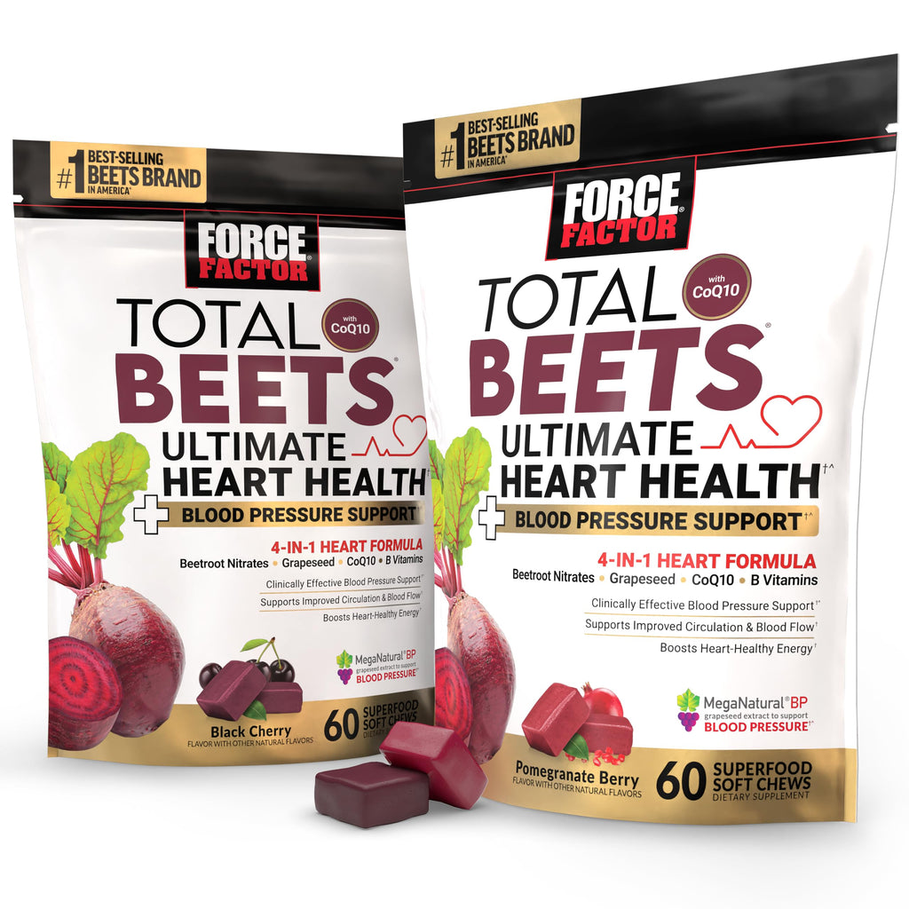 Total Beets Heart Health Blood Pressure Support Chews with CoQ10, 60 Soft Q9191