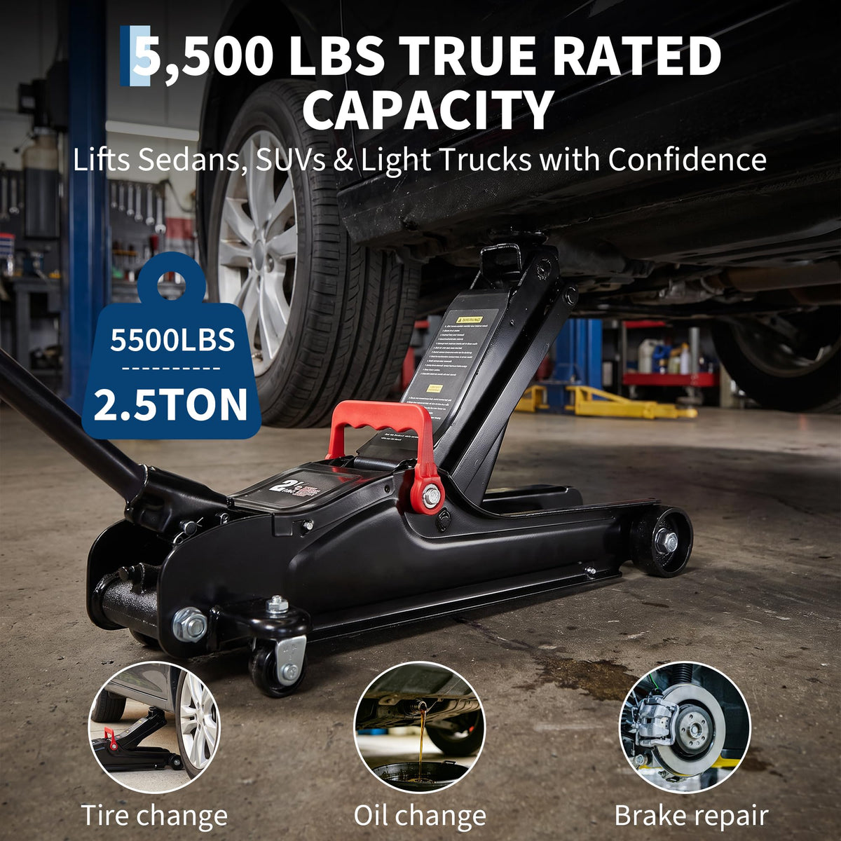 2.5 Ton Low Profile Steel Floor Jack Q8175