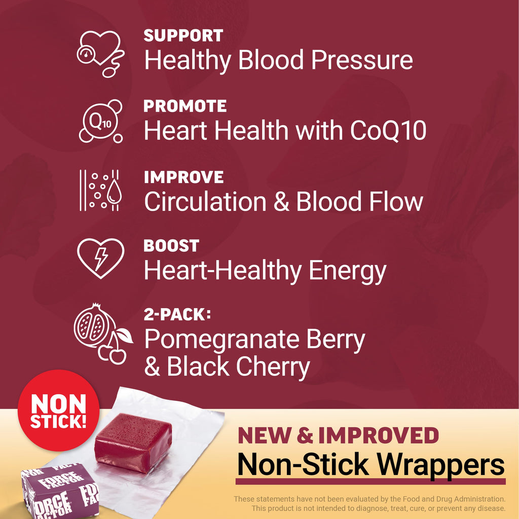 Total Beets Heart Health Blood Pressure Support Chews with CoQ10, 60 Soft Q9191