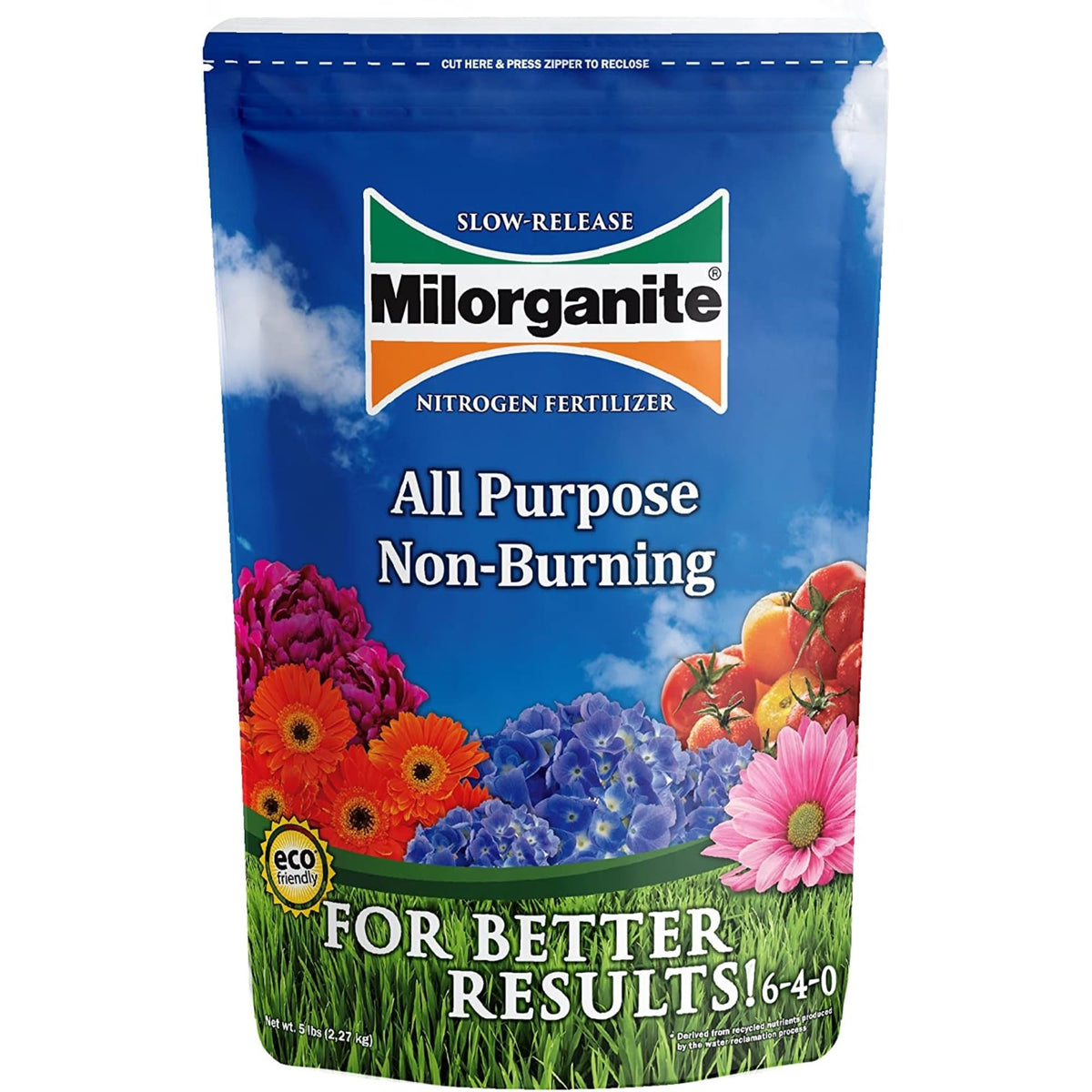Slow-Release Nitrogen 6-4-0 Fertilizer, 5 Pound Bag (Pack of 4) N33718