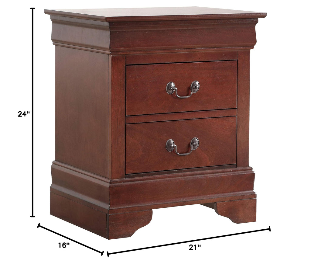 Cherry 2 Drawer Nightstand G73118