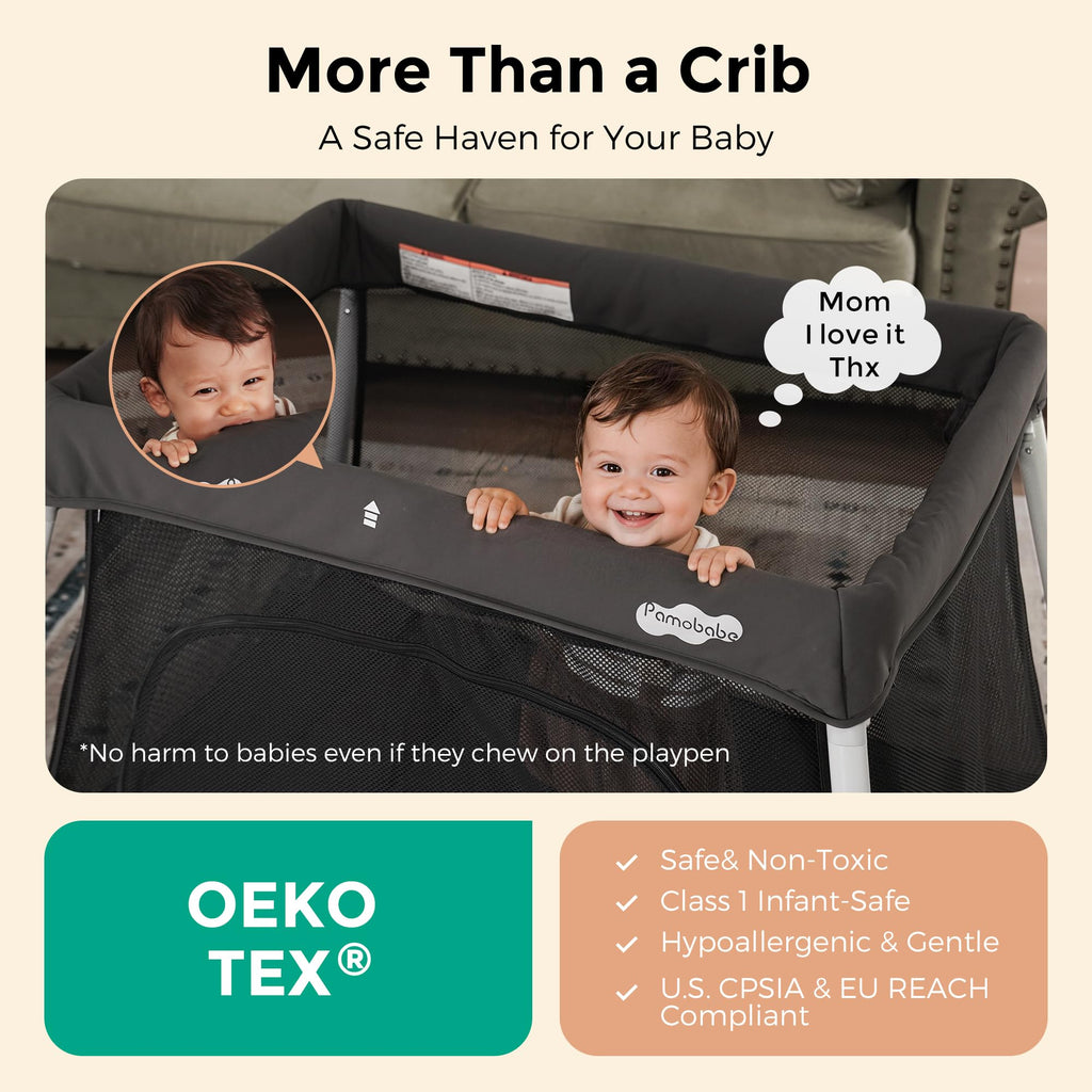 Foldable Portable Playpen with Mattress Y640442