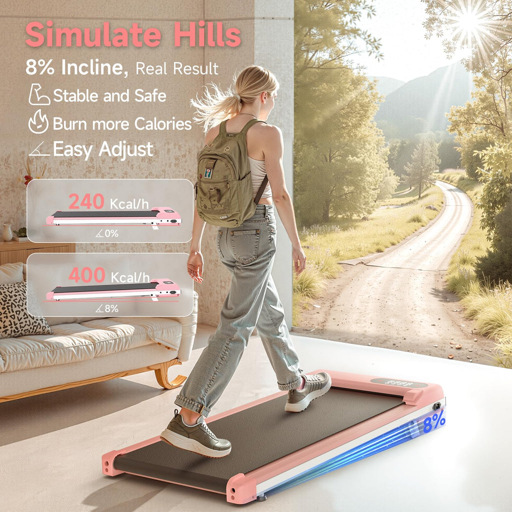 Incline Walking Pad with 8% Incline & 2.5HP J393