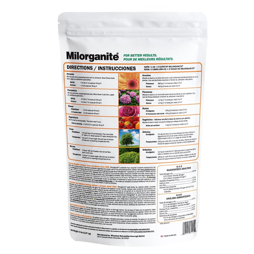 Slow-Release Nitrogen 6-4-0 Fertilizer, 5 Pound Bag (Pack of 4) N33718